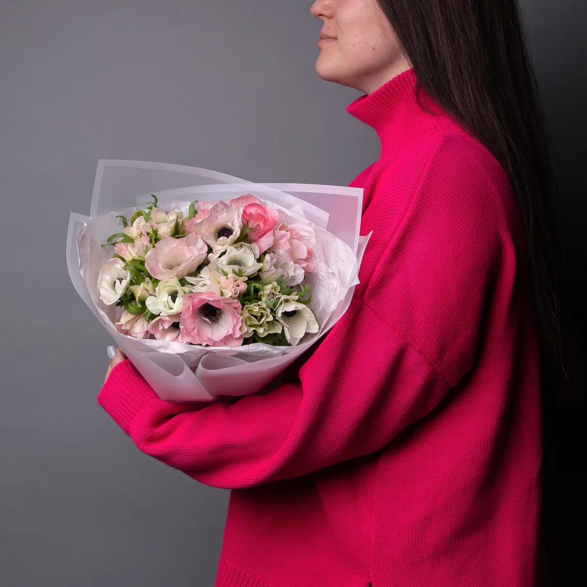 Букет Анемон "Мистрал Плюс Белый"