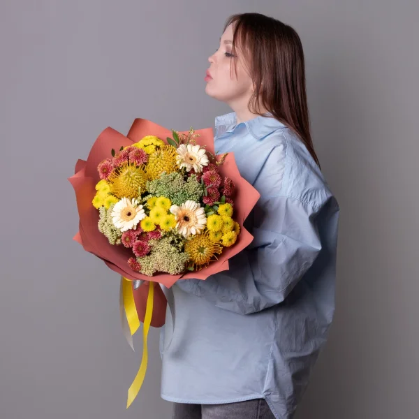 Флористический букет "Теплое сияние"_1