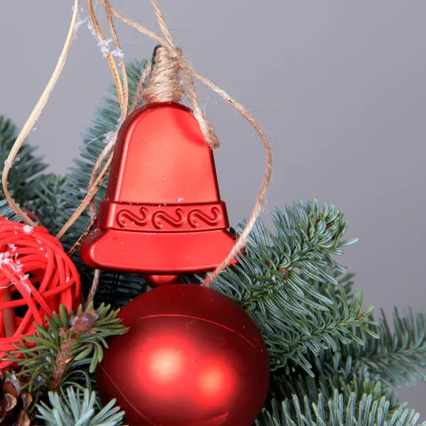 Композиция "Новогодняя в кашпо со снеговиком"_4