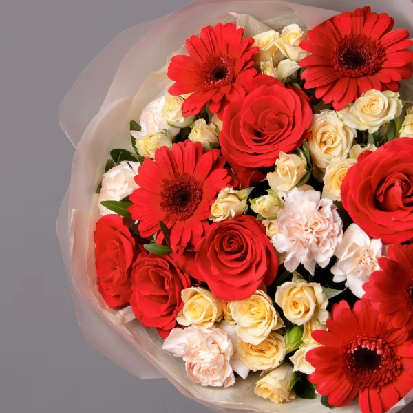 Флористический букет "Яркая мозаика" М_3