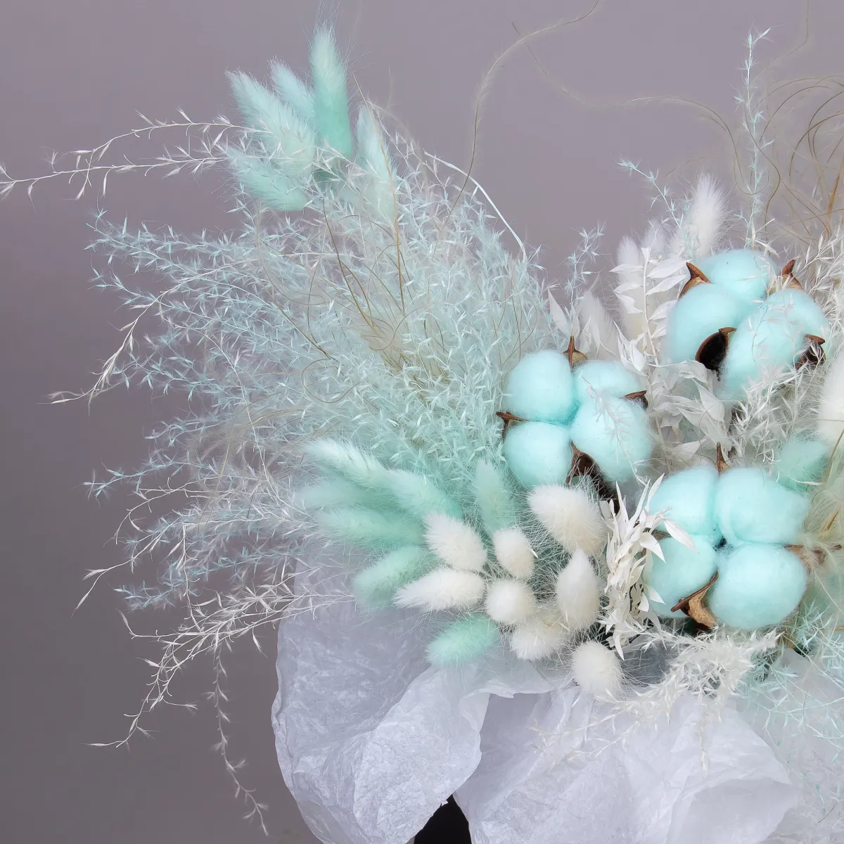 Композиция "Сухоцветы в шляпной коробке"