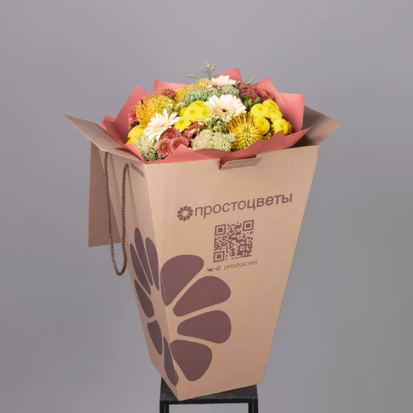 Флористический букет "Теплое сияние"_5