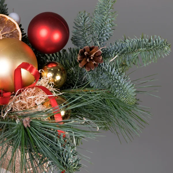 Композиция "Новогодняя с ягодами и свечами"_7