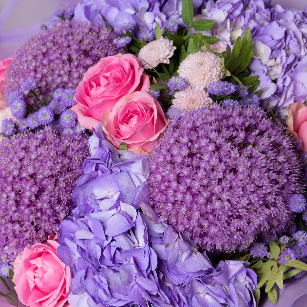 Флористический букет "Лиловая нежность L"_4