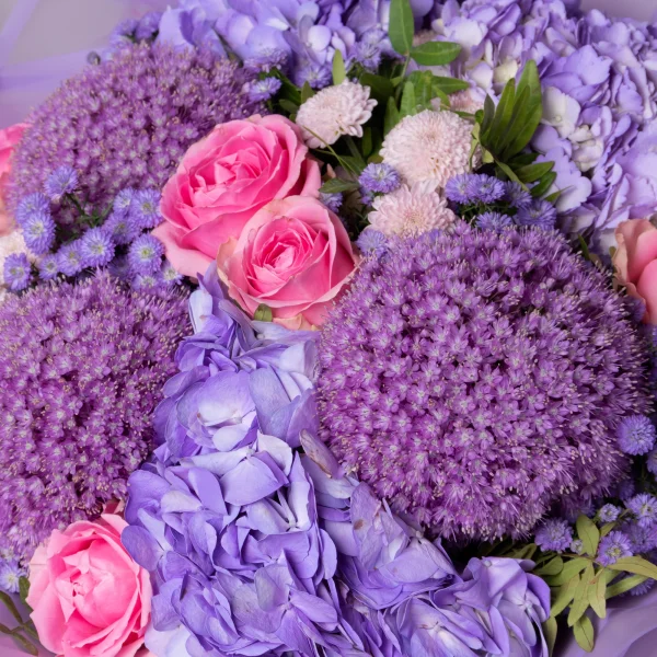 Флористический букет "Лиловая нежность L"_4