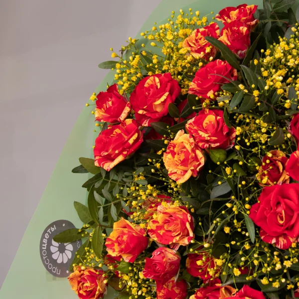 Флористический букет "Пламенный"_3