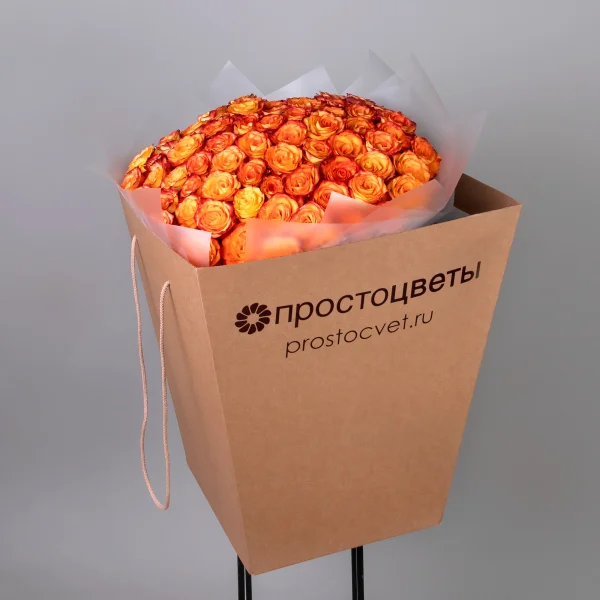 Букет Роза "Оранжевая"_5