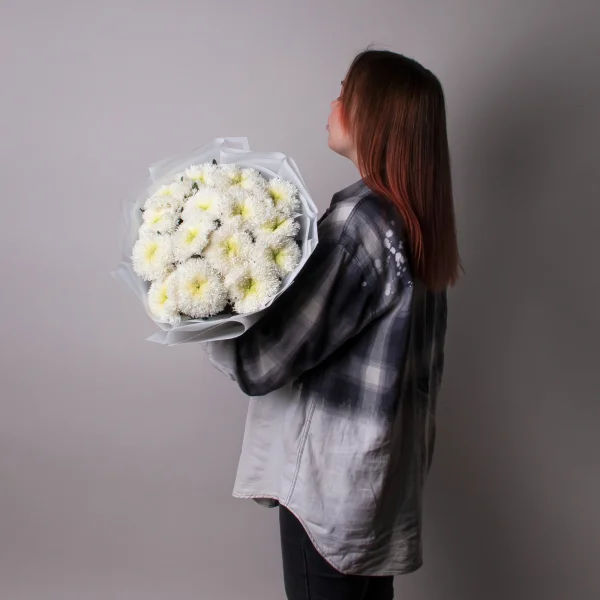 Букет Хризантема одноголовая "Этруско Вайт"_2