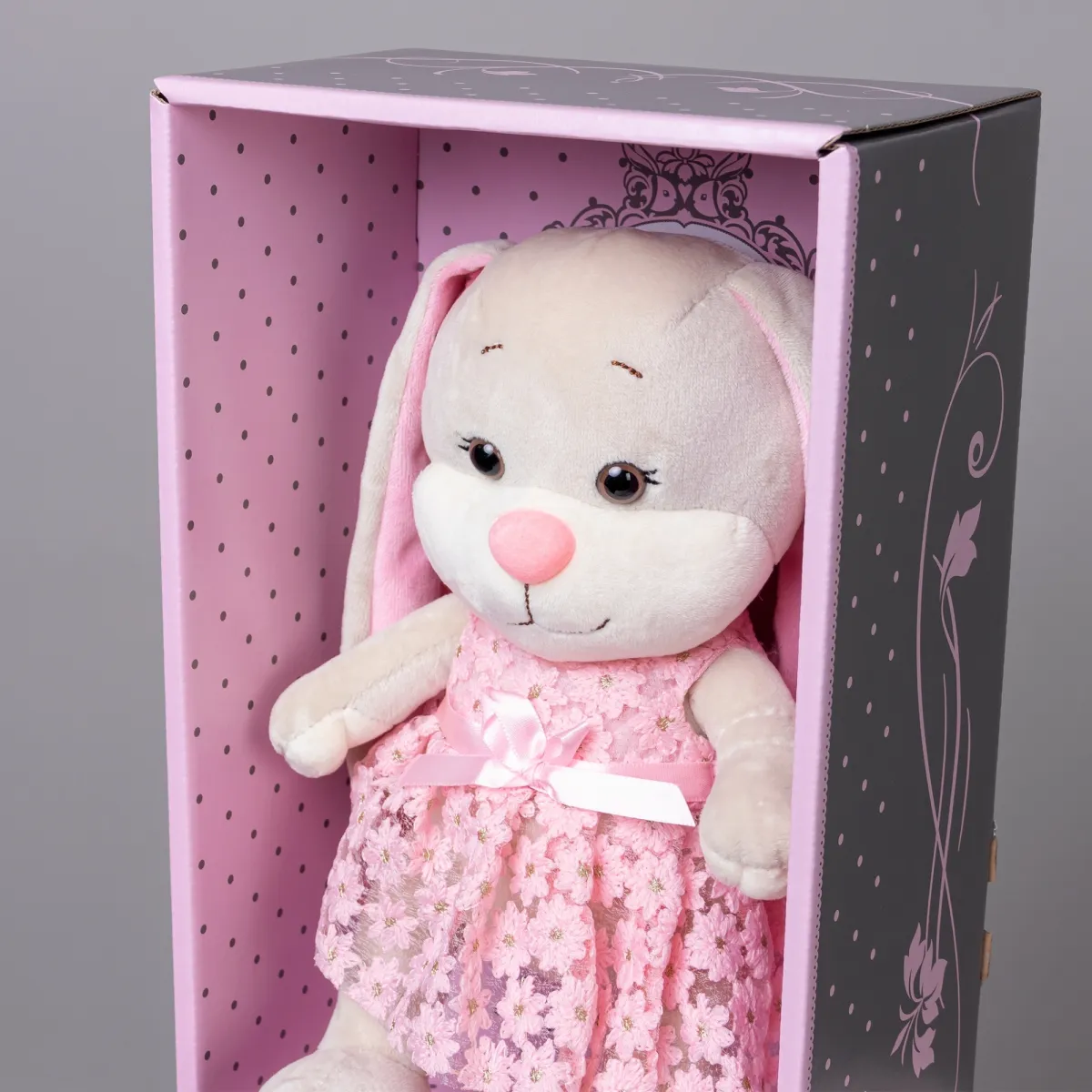 Игрушка Maxitoys, Зайка Лин В Кружевном Розовом Платье, 20 см, в Коробке_3