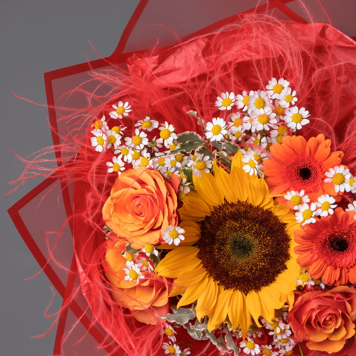 Флористический букет "Алая феерия"_3