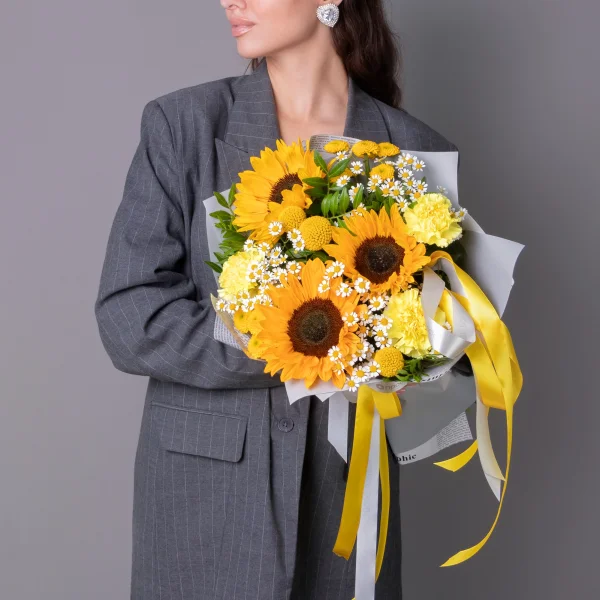 Флористический букет "Золотое поле М"_2
