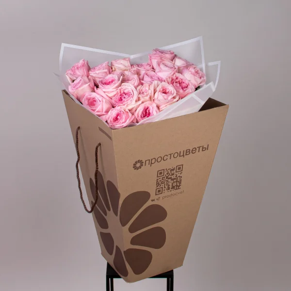 Букет Роза пионовидная "Пинк О'Хара"_5