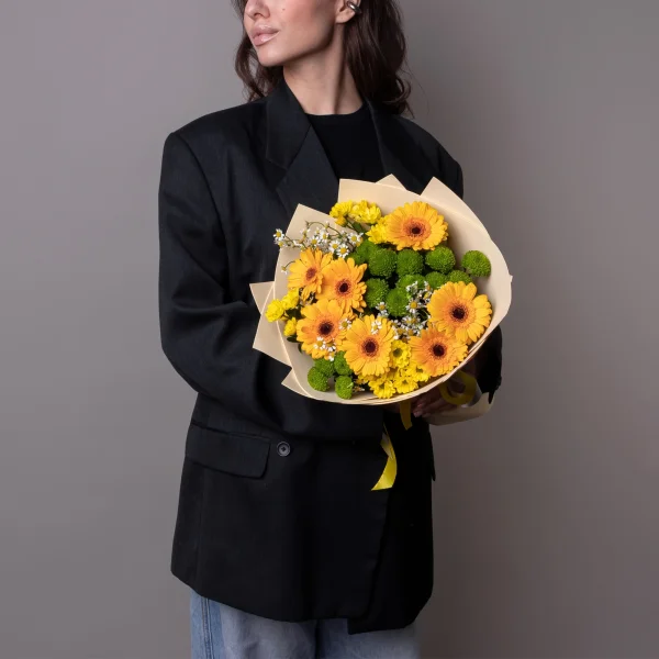 Флористический букет "Солнечный круг"_2