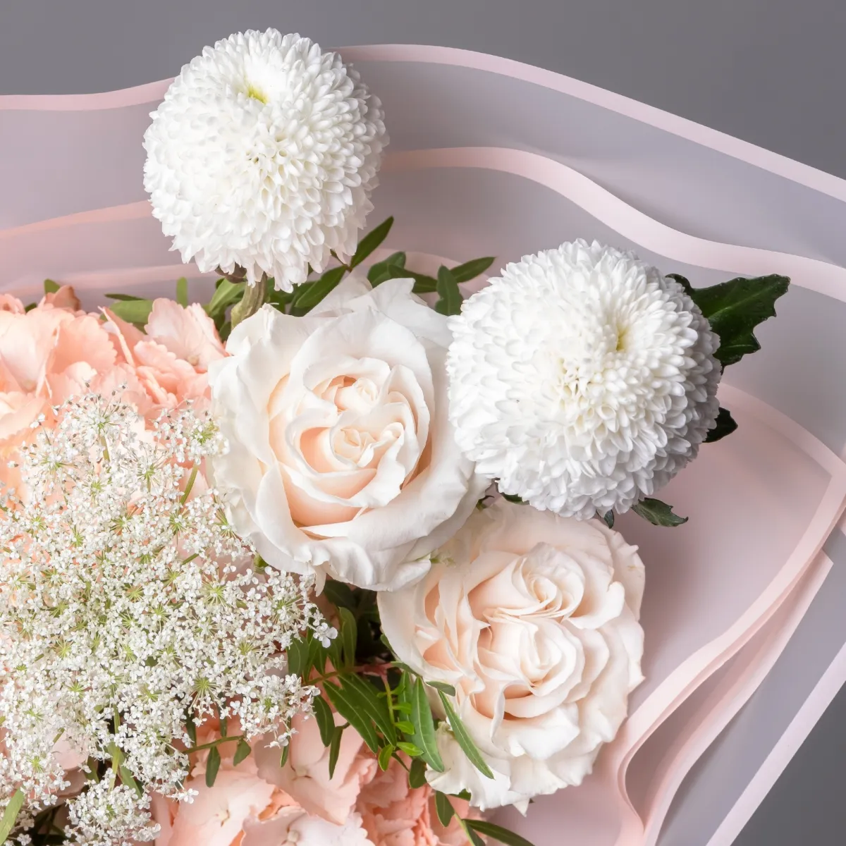 Флористический букет "Сливочное облако"_3
