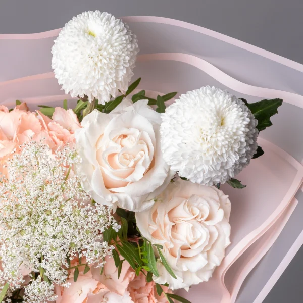 Флористический букет "Сливочное облако"_3