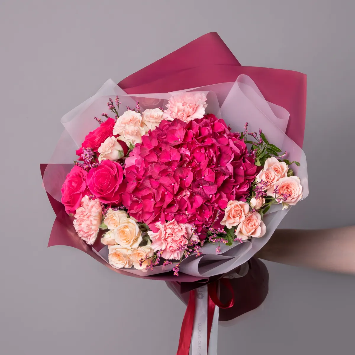 Флористический букет "Яркий поцелуй"_1