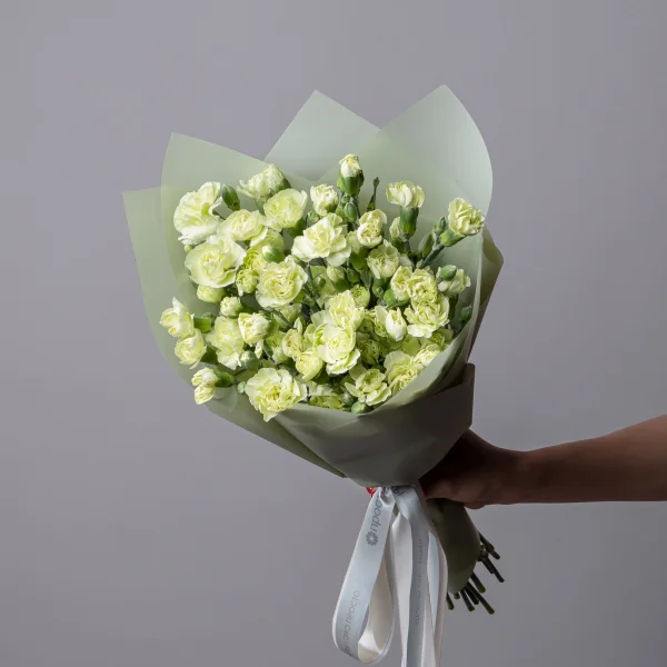 Букет Гвоздика кустовая "Грин"_1