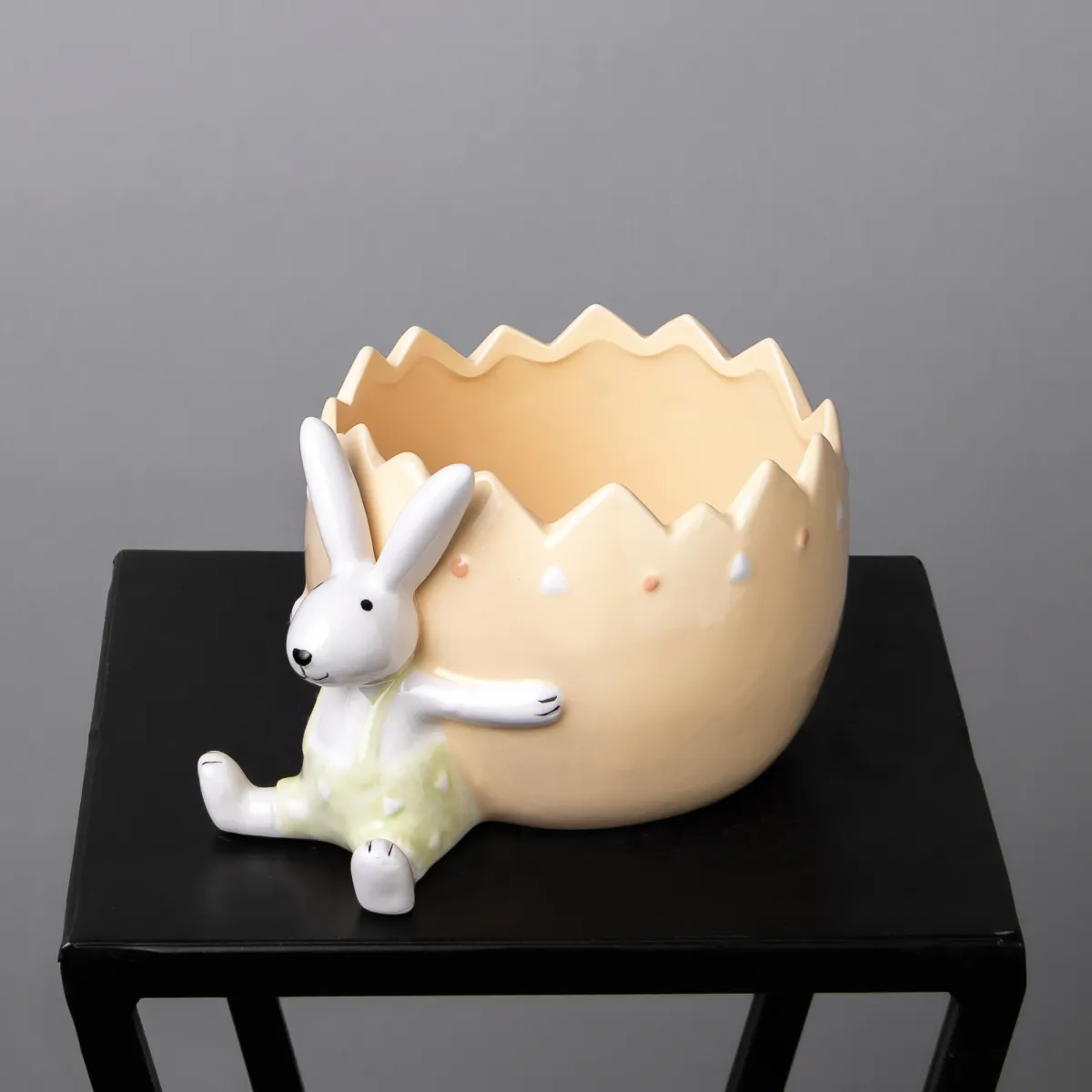 Фигурка ГК Зайчик кашпо 834-880 желтый 18*15*11см_1