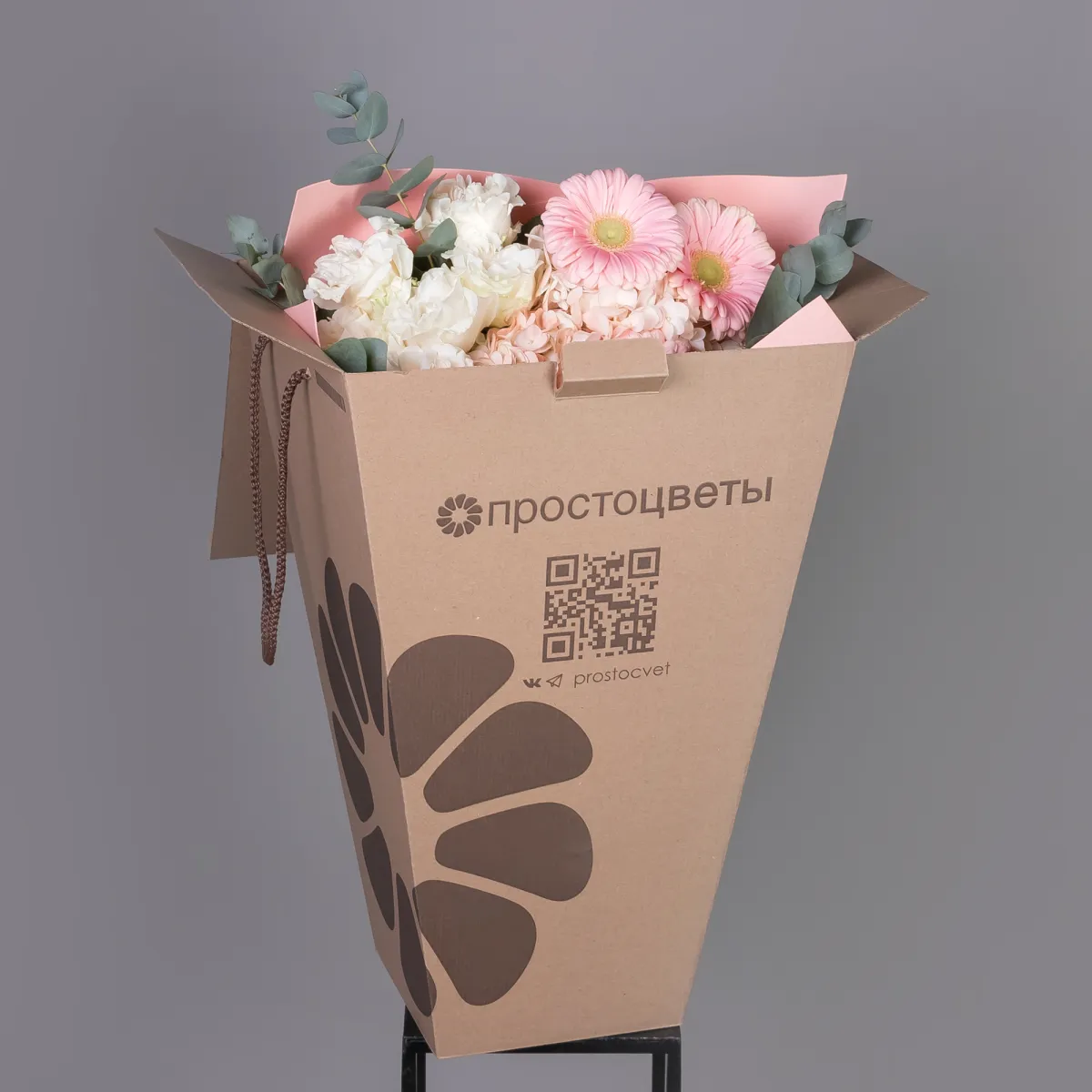 Флористический букет "Пудровая нежность"_7