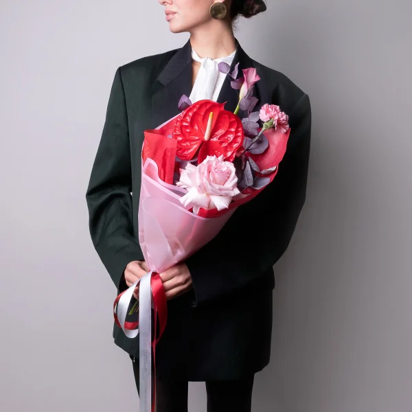 Флористический букет "Розовый фламинго XS"_2