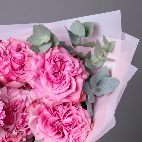 Флористический букет "Розовый бархат"_6