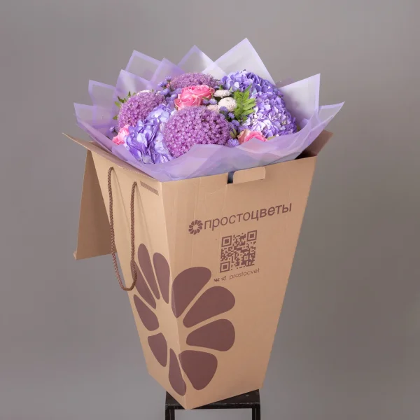 Флористический букет "Лиловая нежность L"_6