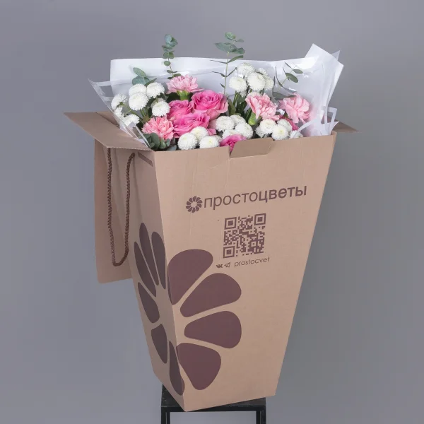 Флористический букет "Розовый секрет"_6