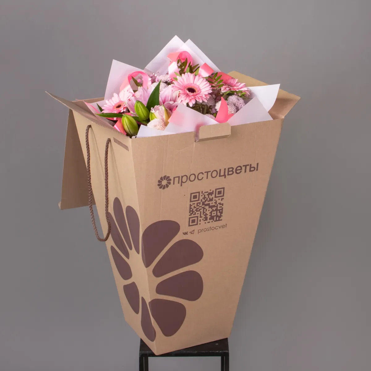 Флористический букет "Лепестки любви М"_6