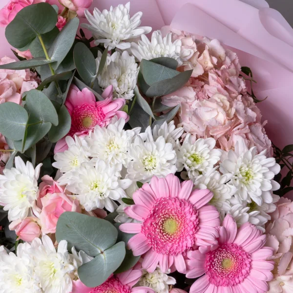 Флористический букет "Розовый шелк"_5