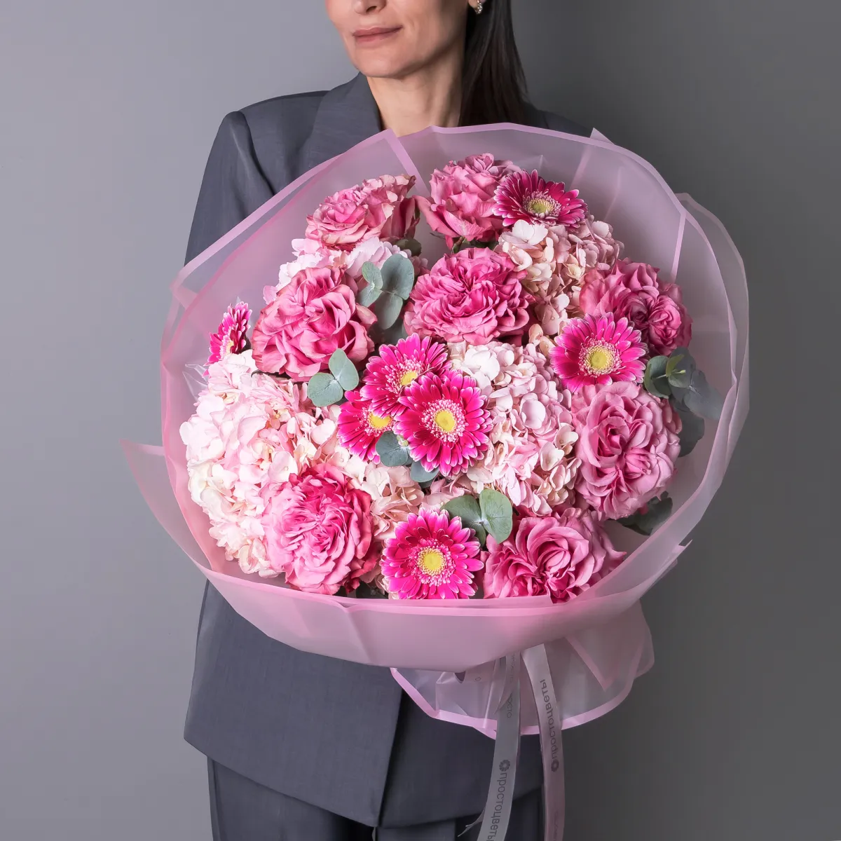 Флористический букет "Розовый каскад"_2