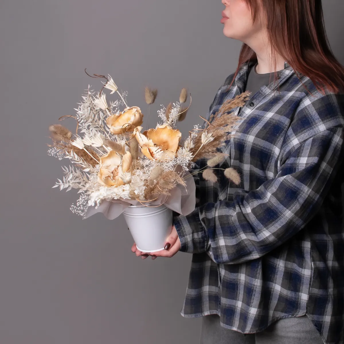 Композиция "Сухоцветы в кашпо №5"_2