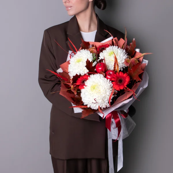 Флористический букет "Алый листопад"_2