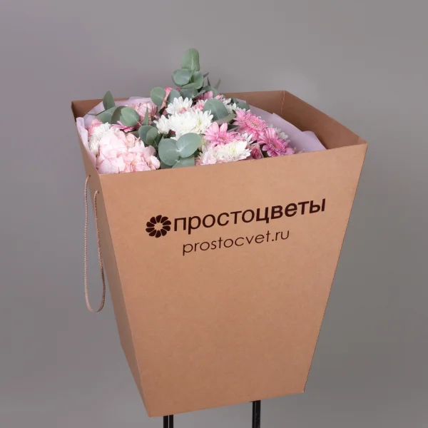 Флористический букет "Розовый шелк"_6