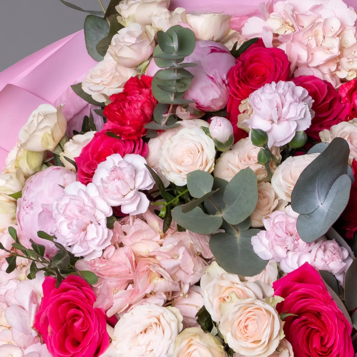 Флористический букет "Малиновый зефир"_4