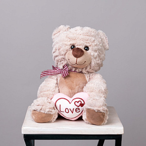 Игрушка Мишка Обаяшка с сердцем, 23 см