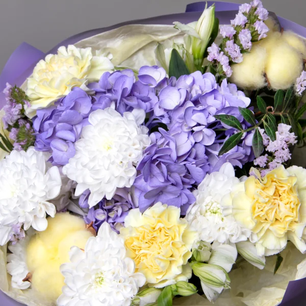 Флористический букет "Сиреневый бриз"_4