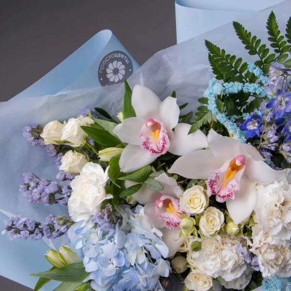 Флористический букет "Лазурное небо L"
