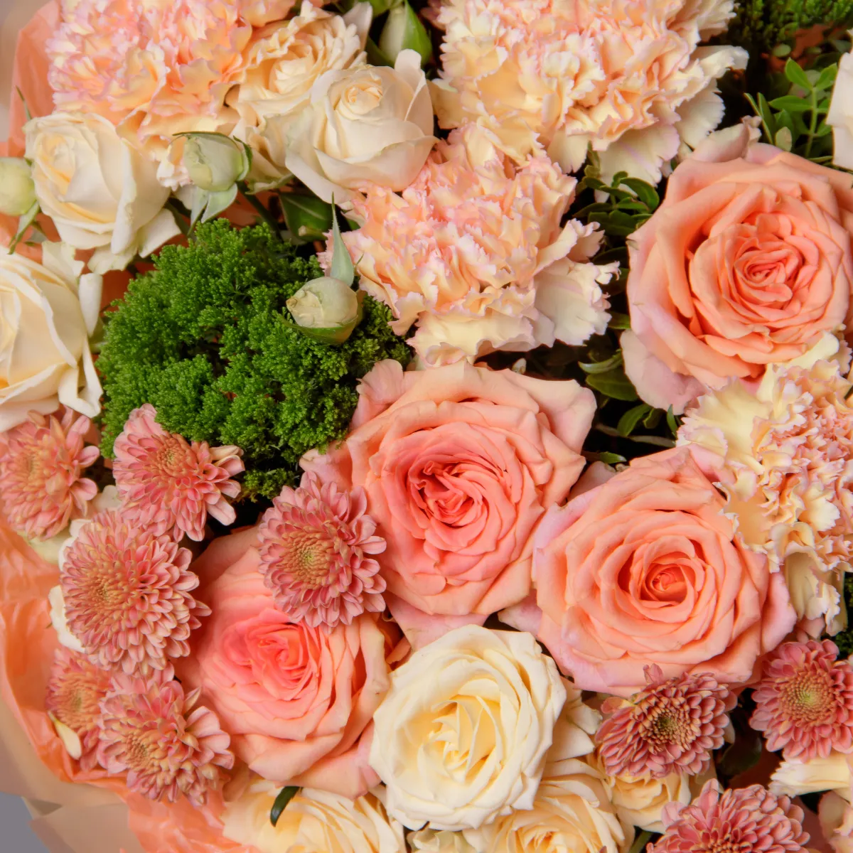 Флористический букет "Персиковый сад L"_5