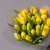 Флористический букет «Тюльпан, 25 шт, Желтый»_3