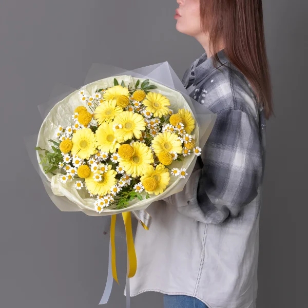 Флористический букет "Солнечный зайчик"_2