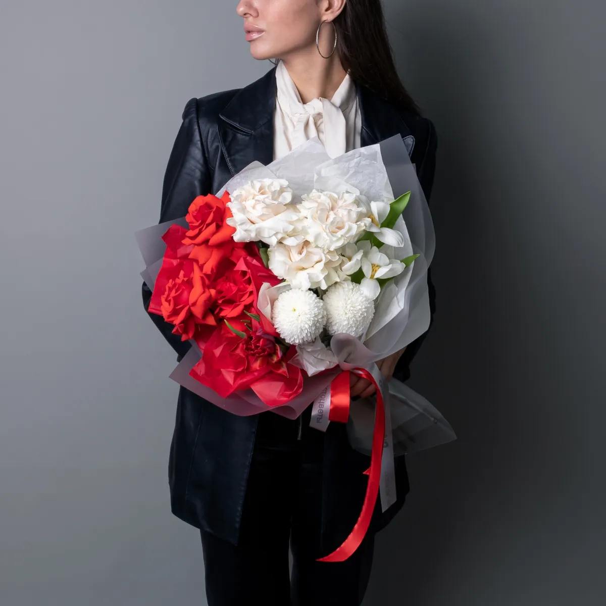 Флористический букет "Инь и ян"2