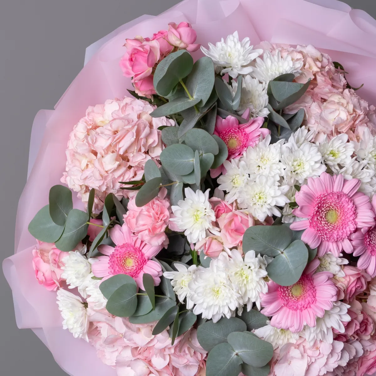 Флористический букет "Розовый шелк"_3