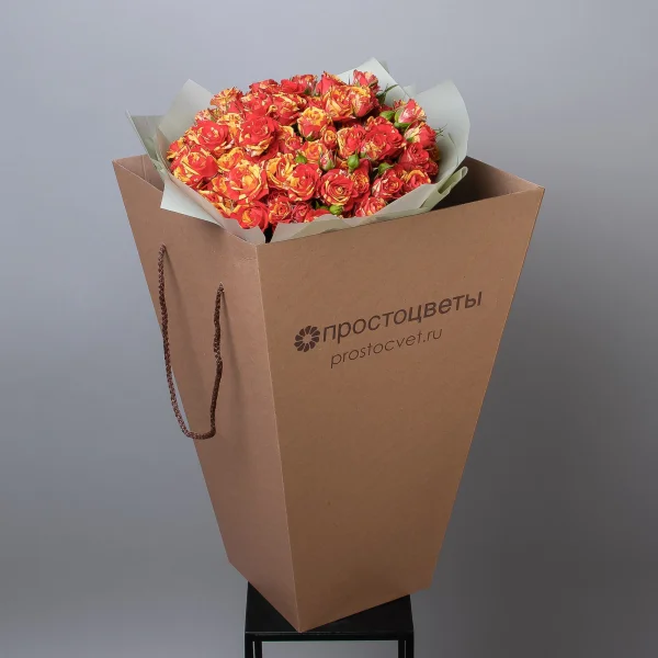 Букет Роза_кустовая "Фаер Флеш"