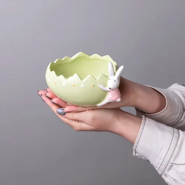 Фигурка ГК Зайчик кашпо 834-881 зеленый_2