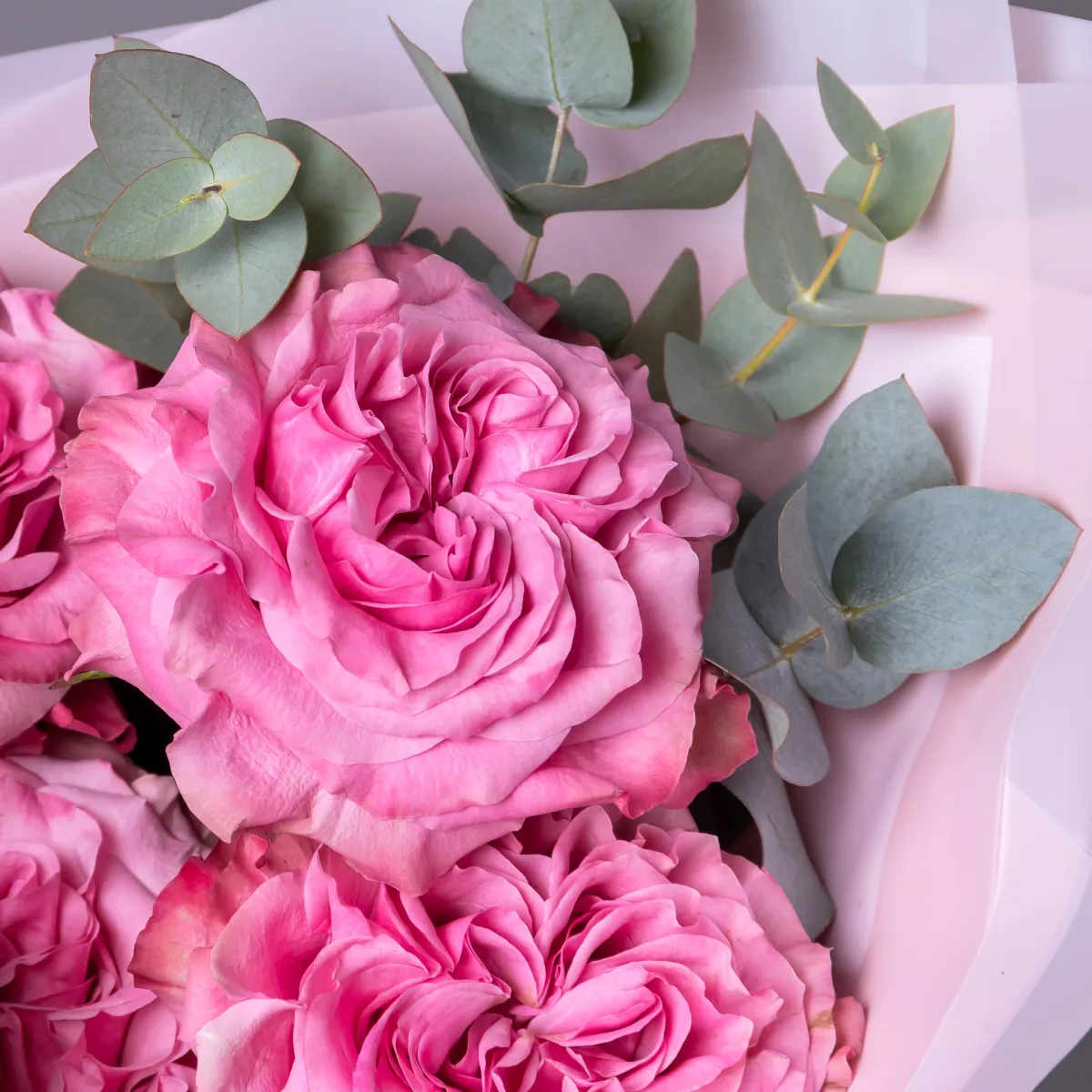 Флористический букет "Розовый бархат"_4