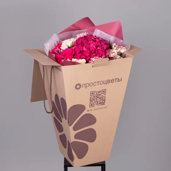 Флористический букет "Яркий поцелуй"_6