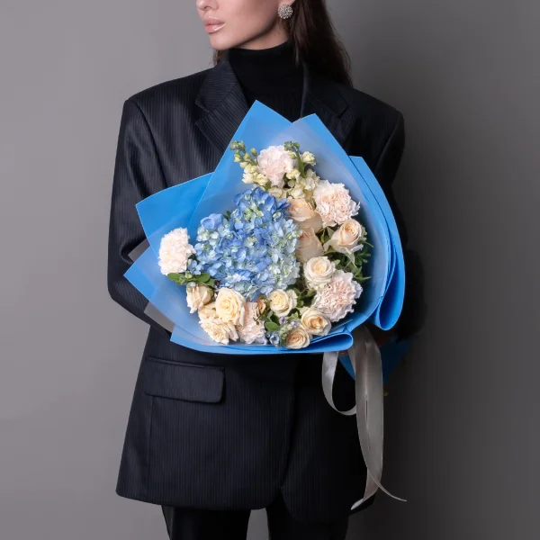 Флористический букет GPT "Синяя гармония М"_2