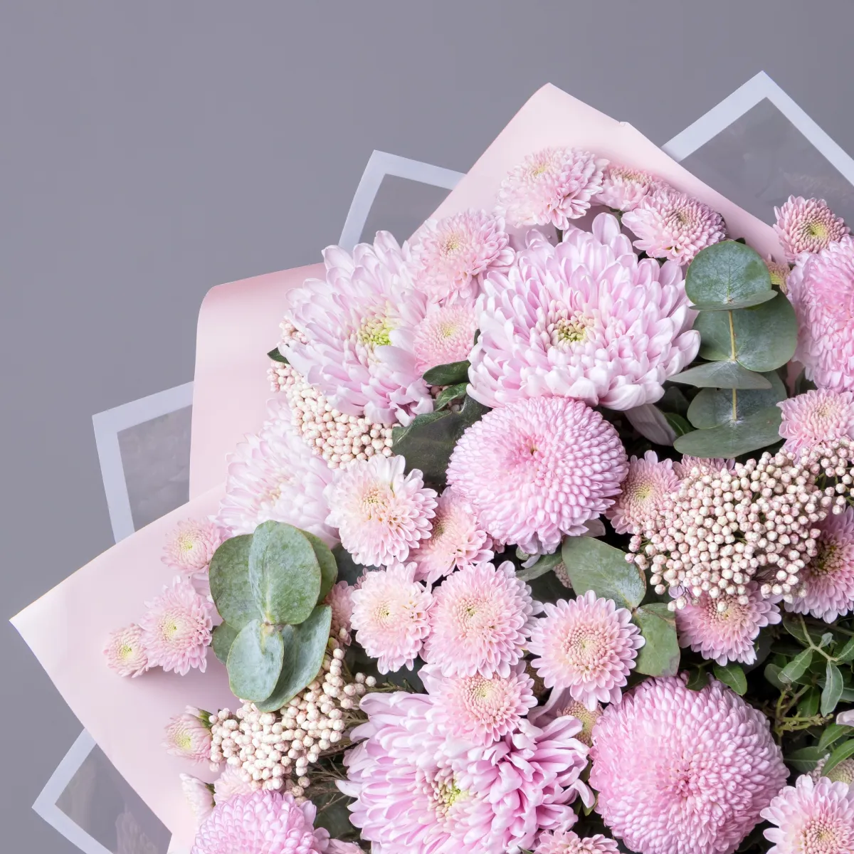 Флористический букет "Розовая дымка"_3