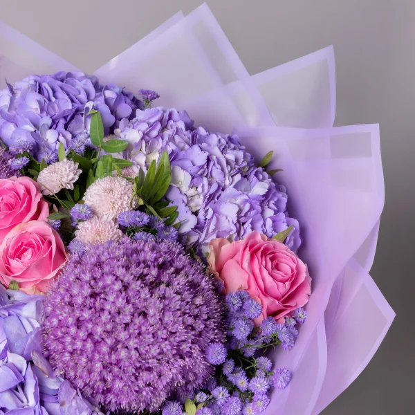 Флористический букет "Лиловая нежность L"_5