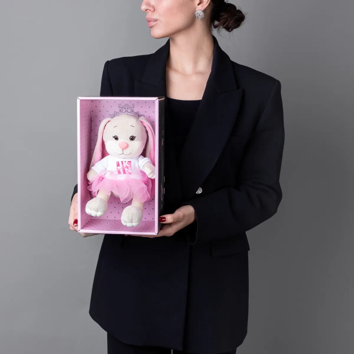 Игрушка Maxitoys, Зайка Лин В Свитшоте С Розовой Юбочкой, 20 см, В Коробке_2